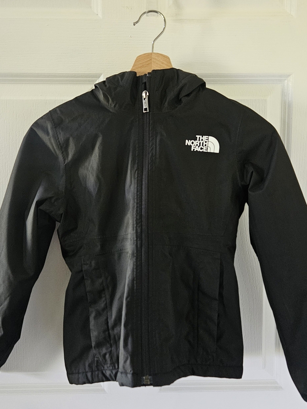 The North Face Black Hooded Warm Storm/Rain Jacket For Girls